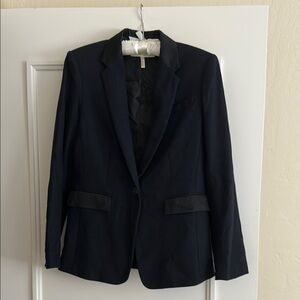 Rag & Bone Navy Blazer with Black Stain Lapels